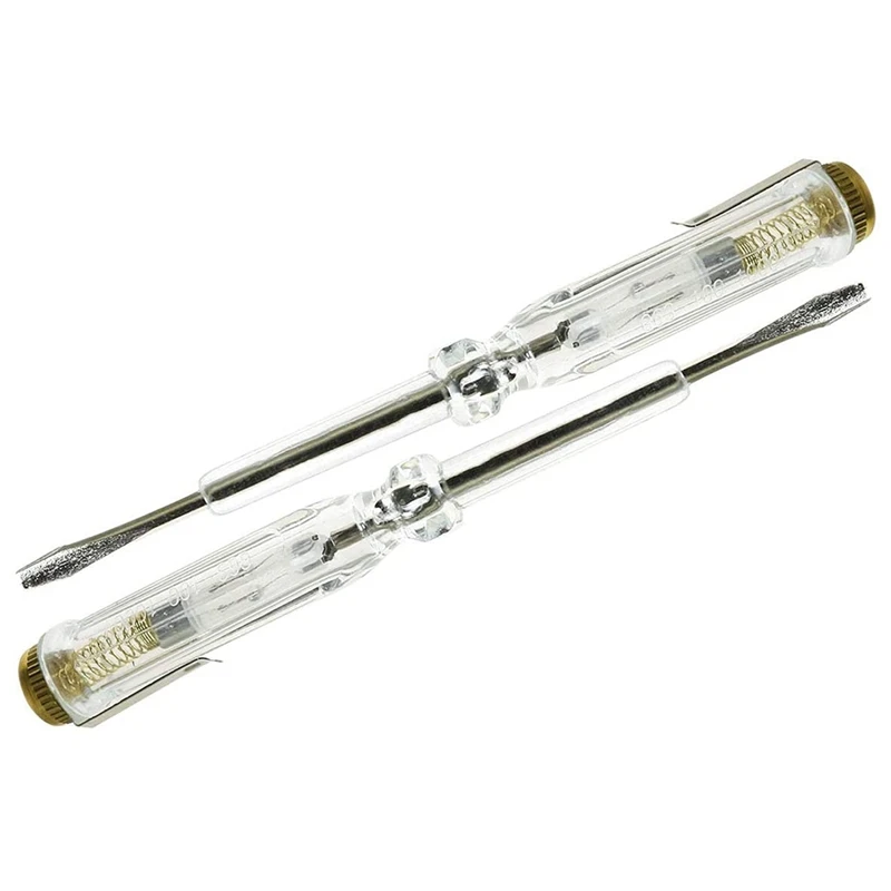 

12Pcs 100-500V Flathead Screwdriver Electric Pen Circuit Tester Pen 3MM