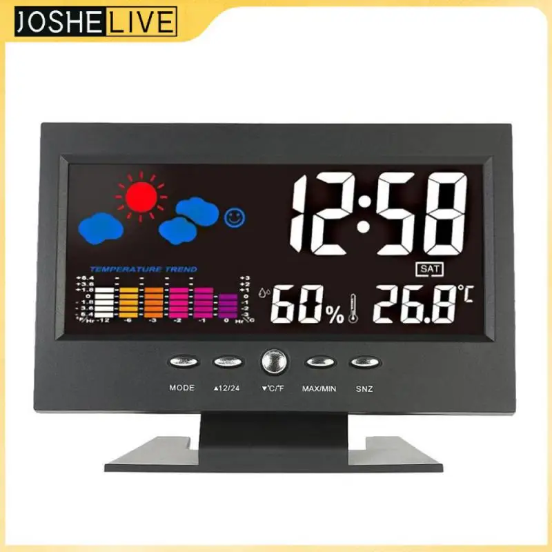 

Snooze Alarm Clock Usb Calendar Weather Forecast Station Smart Home Electronic Temperature Humidity Multi-functional Display