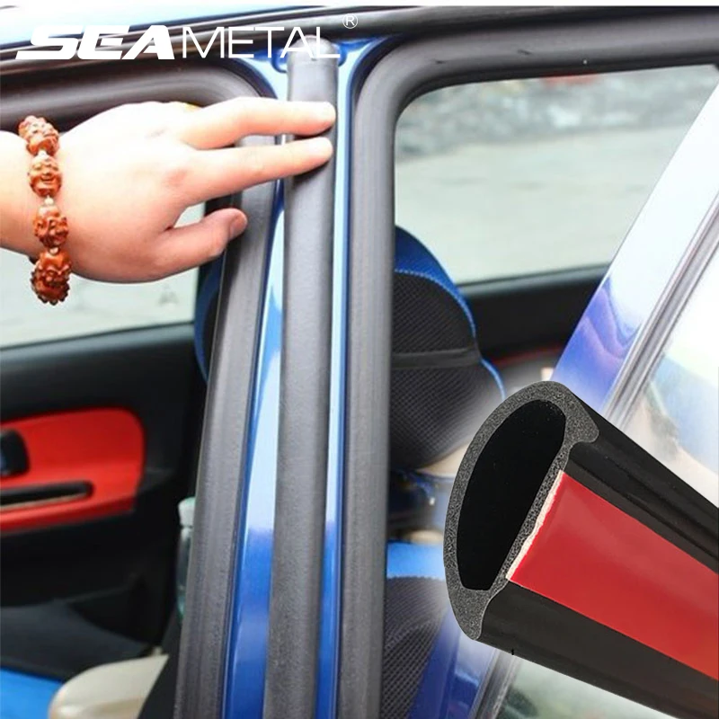 Rubber Car B Pillar Seal Strip Weather Strip Waterproof Soundproof Dustproof Self-Adhesive Door Sealing Strips Car Accessories