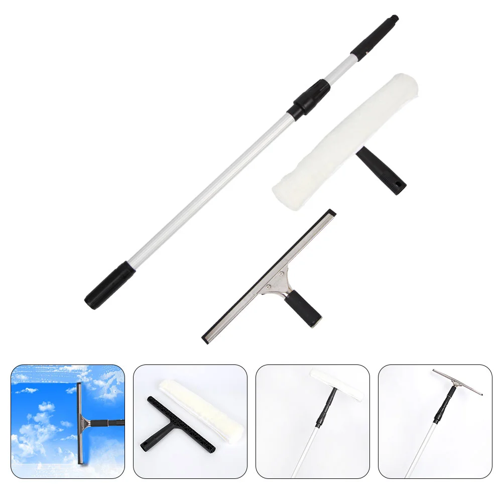 

Telescopic Window Cleaner Cleaning Kits Brush Squeegee Windshield Car Handle Stainless Steel Tool