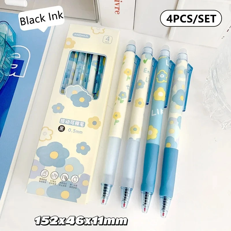 Ручки gel effazables Kawaii mignons черная черта шлейф ST эстетические аксессуары для школы 4