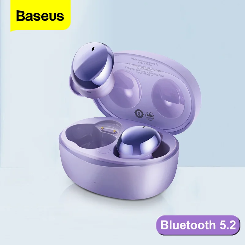 

Baseus E2 True Wireless Headphones Bluetooth 5.2 TWS Earphone In Ear Earbuds HD Stereo Headset For iPhone 13 Pro Xiaomi Samsung