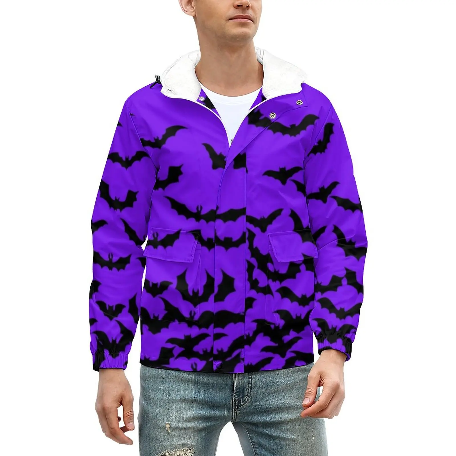 

Женская ветрозащитная куртка с принтом в виде животных, размеры до 5XL