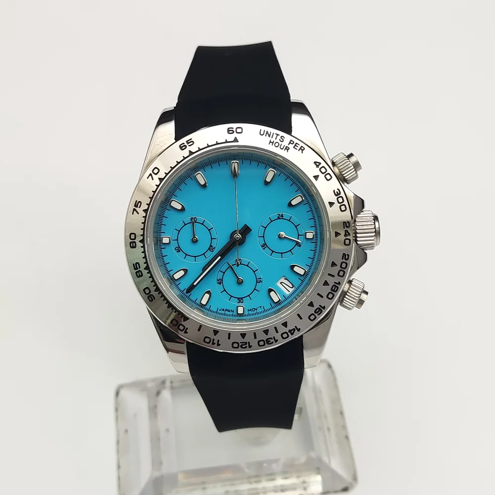 Мужские многофункциональные кварцевые часы модель Vk63 из нержавеющей стали с