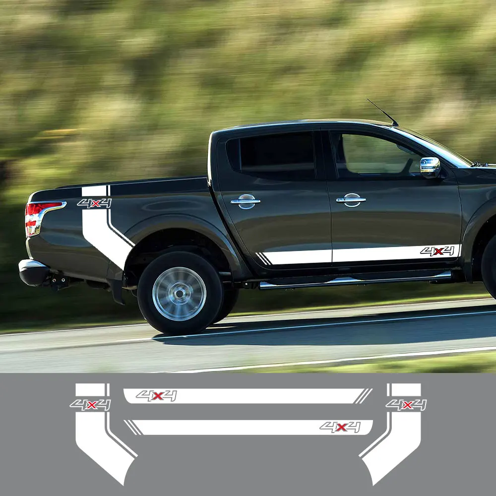 Для Mitsubishi L200 Triton автомобильные наклейки пикап дверь боковые грузовик багажник