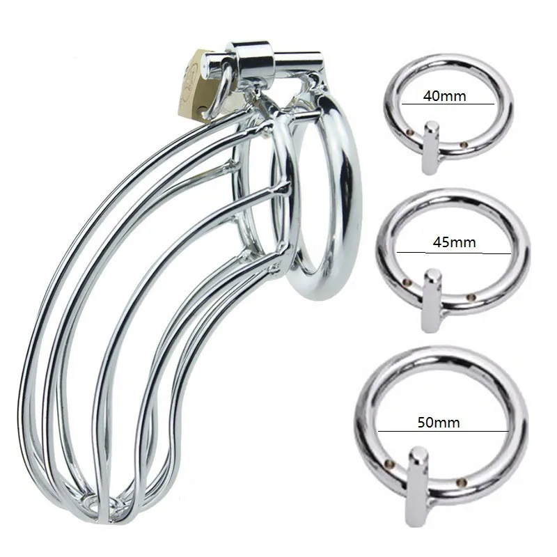 

CB6000S CB6000 CB3000 Metal Cock Cage Penis Lock Sex Toys For Men 40/45/50mm For Choose Bird Cage Chastity Device