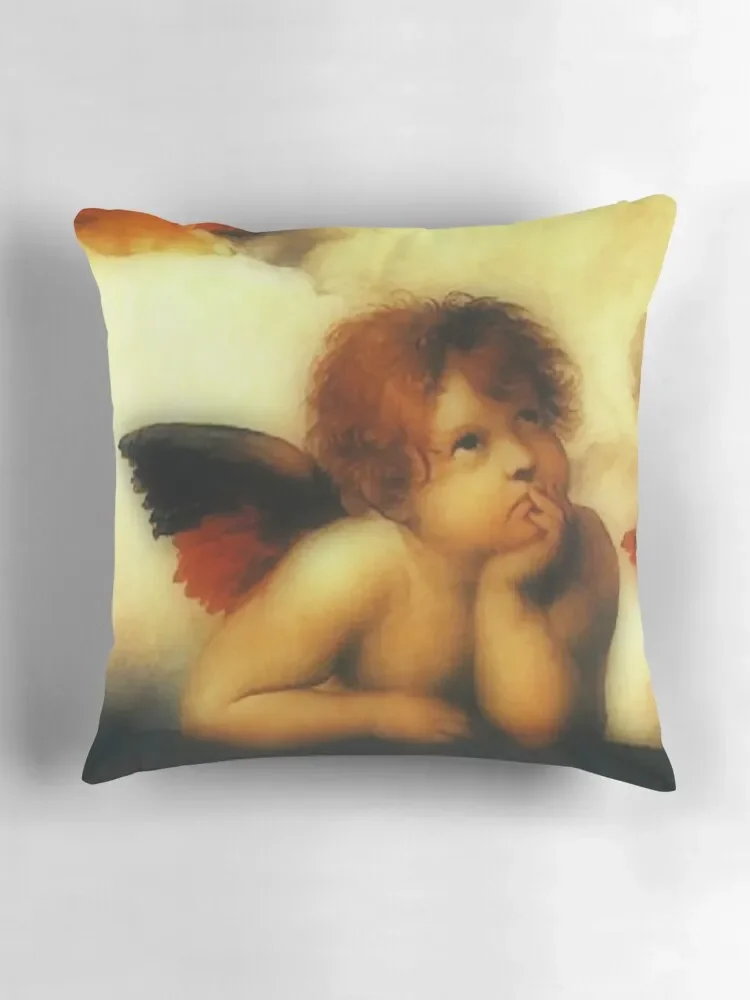 Рафиаello Sanzio da Urbino Sistine Madonna(angel 1) 1513-1514. Декоративная подушка для комнаты аниме