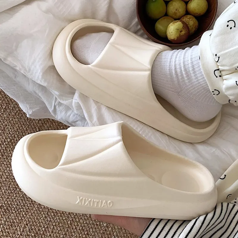 women men summer slippers home sandals beach slides flip flops high heels thick soled boys girls bathroom house shoes zapatillas free global shipping