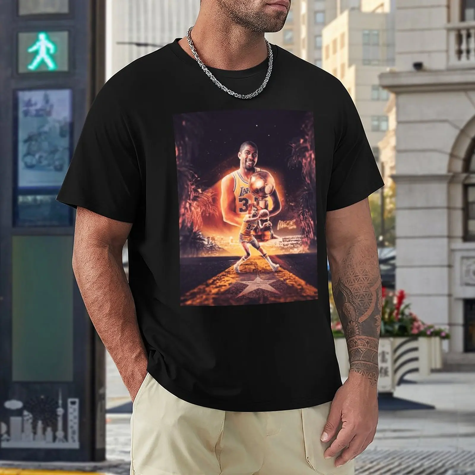 

Magics And Johnsoner 2023 Basketball Stars (14) Soccer Team Move Title Novelty High Quality Fitness Tshirt USA Size