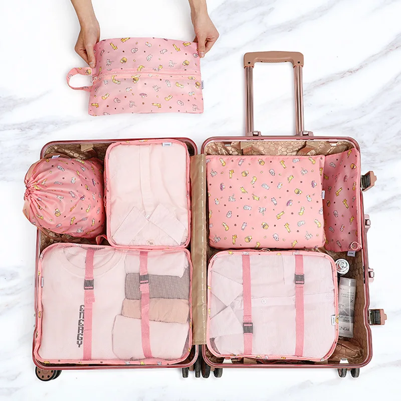 

New Arrival Clothing Storage Bags 7pcs for Sale Organizer Bag Travel Packing Bag Clothing Sorting Organizing Bag Accessories