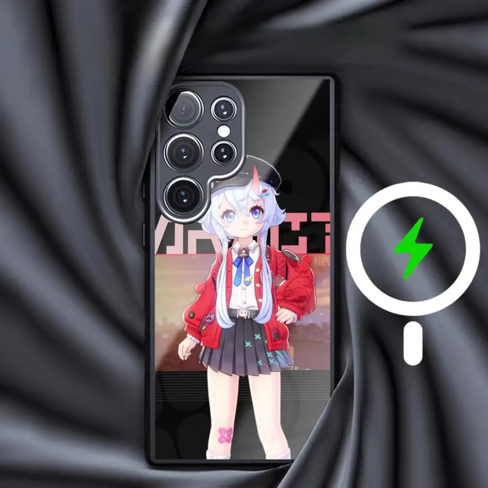 Фото Чехол NTE Hot Game SAKIRI для Samsung S26 S25 S24 S23 S22 S21 S20 Plus Ultra, стеклянный магнитный чехол №2
