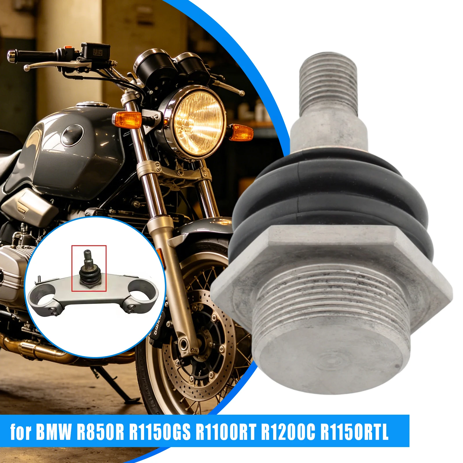 Фото Для мотоциклов R1200CL, R1200C, K1200RS, R850R/GS, R1100GS/RS/RT/R/S, R1150GS/RS/RT: Нижний поперечный рычаг передней вилки, шарнир рычага управления №1