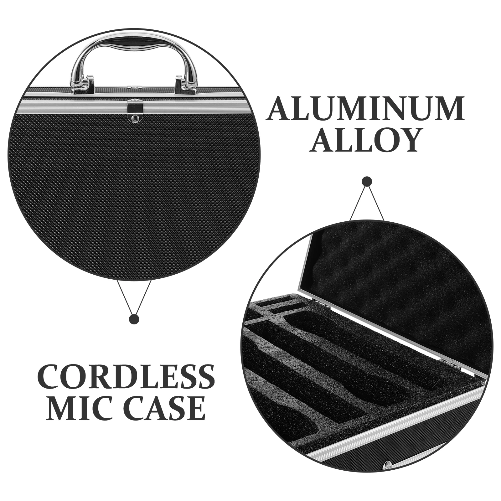 Ручной беспроводной микрофон аксессуары для путешествий Искусственная черная