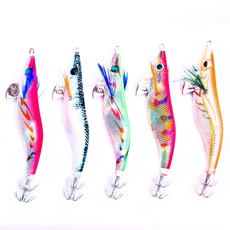 

Egi Sutte Squid Jig Hook 3.5# Wood Shrimp Lure Ocean Rock Fishing Octopus Cuttlefish Japanese Wobbler Luminous Squid Hook Bait