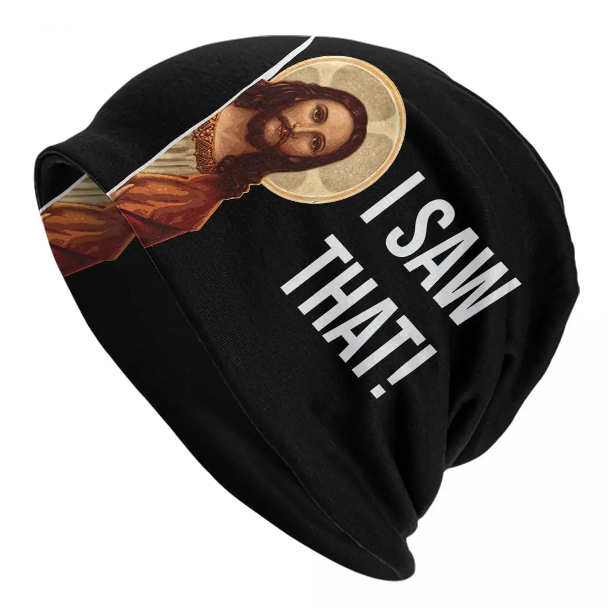 Jesus Meme I Saw That Adult Men's Women's Knit Hat Keep warm winter Funny knitted hat