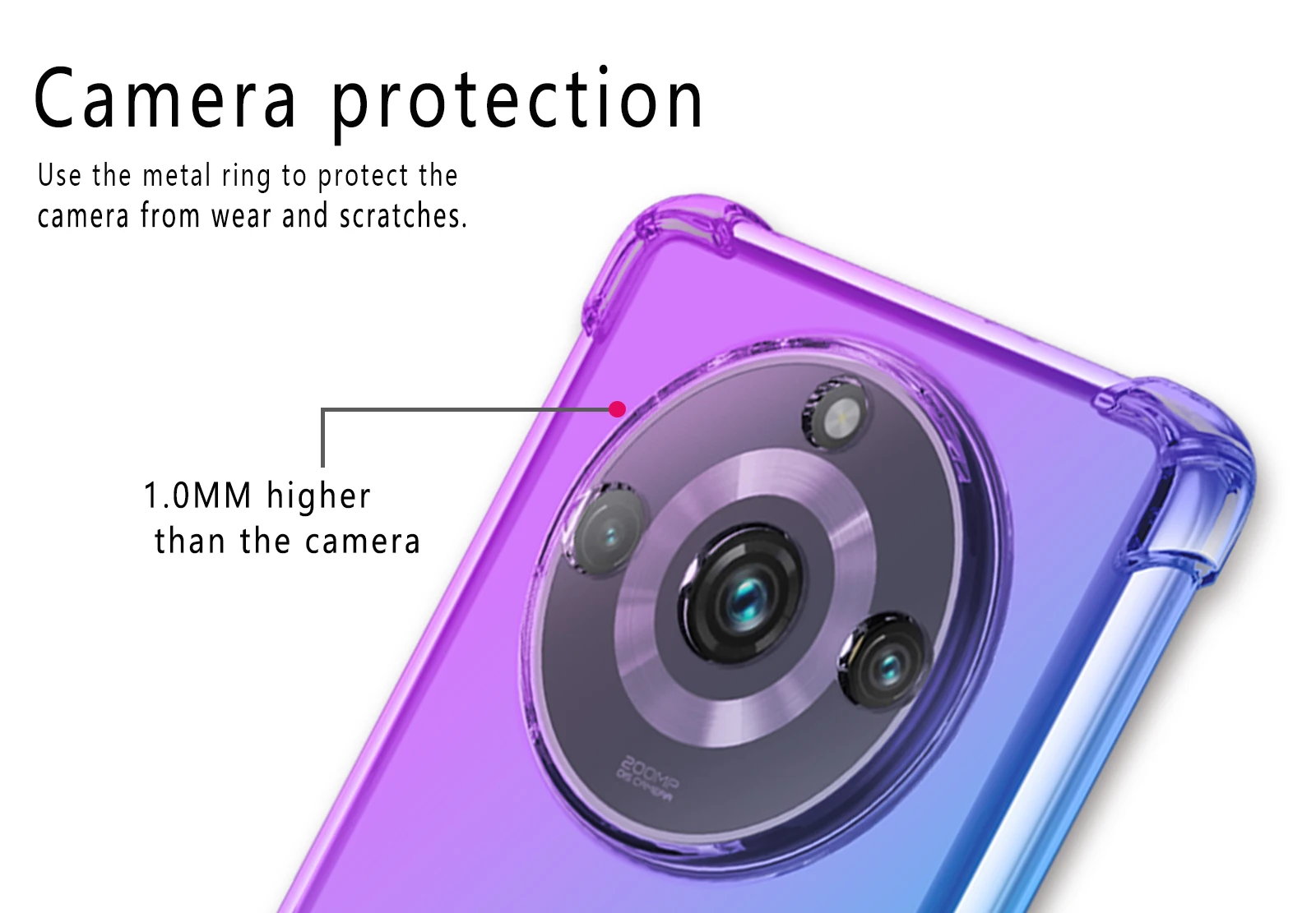 Фото Гибкий противоударный чехол из ТПУ для Realme 11 Pro + чехол для телефона тонкий с защитой от царапин для Oppp Realme 10s 10 Pro + прозрачный милый градиент №3