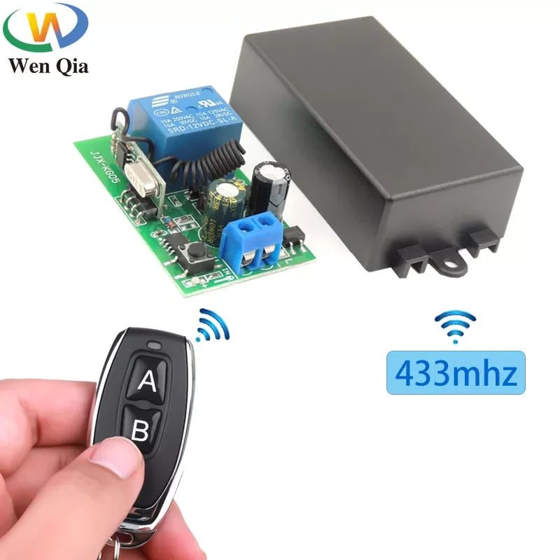 

433 MHz 220V Wireless Remote Control Switch ON/OFF Button 110V Remote Control Rf Receiver Transmitter For Led Lights Bulb DIY