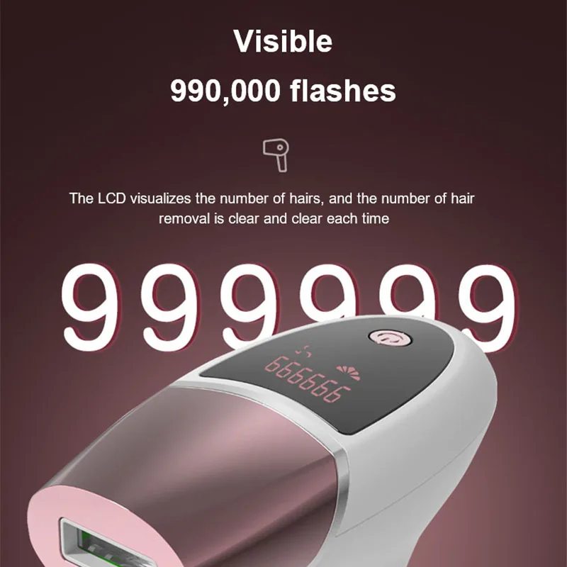 Women Hair Removal Epilator Laser Permanent Face Body Electric Depilador 990000 Flashes IPL Strong Pulsed Lightweight Epilator enlarge