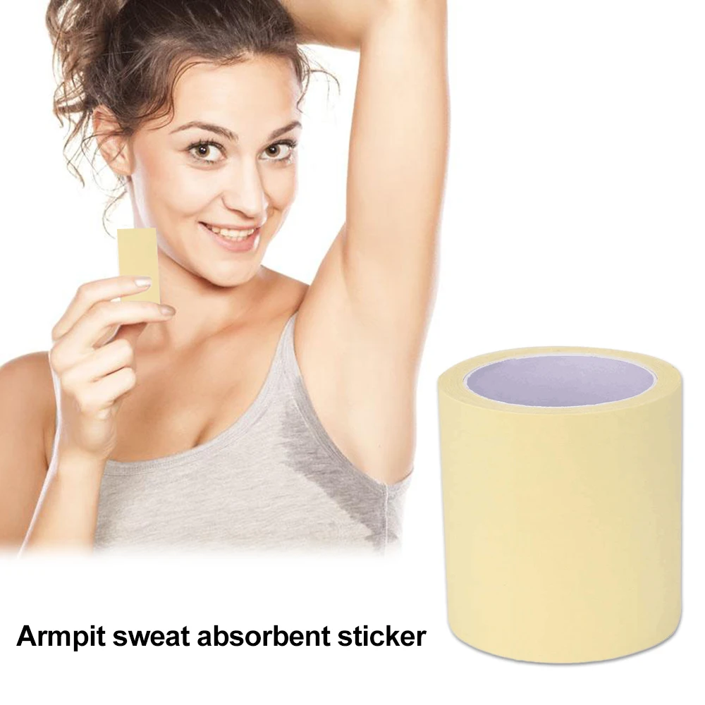 

1 Roll Disposable Armpit Prevent Sweat Pads Transparent Underarm Dry Dry Antiperspirant Sticker Keep Dry Sticker TSLM2