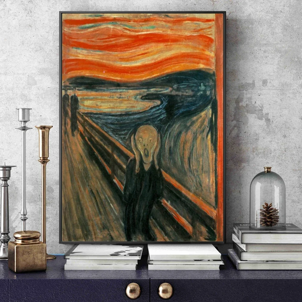 Edvard Munch The Cry знаменитые картины на холсте репродукции абстрактный классический