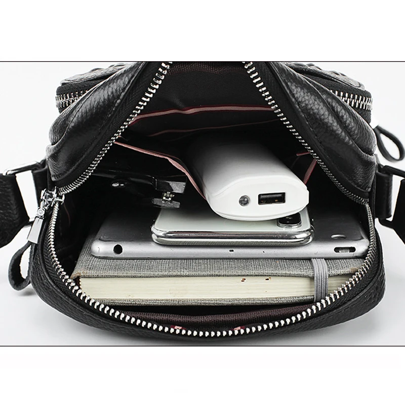 fashion trend luxury designer handbags mens genuine leather casual crossbody shoulder bags for husband side small messenger bag free global shipping