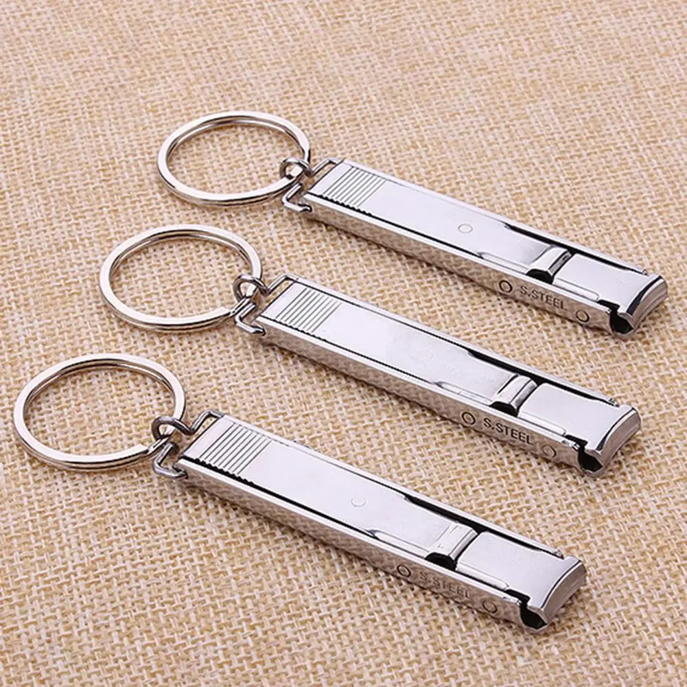 

Nail Trim Tool Useful Nail Scissor with Keyring Detachable Lifting Ring Curved Blade Nail Scissor