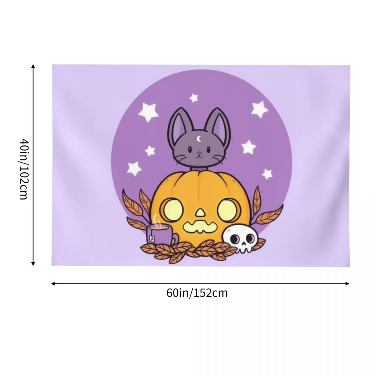 Тыква Кошки Син гобелен Nikury