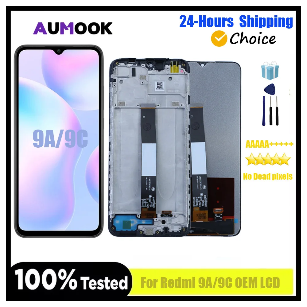 100% тест для Xiaomi Redmi 9A/9C сменный преобразователь сенсорного экрана в сборе 9C