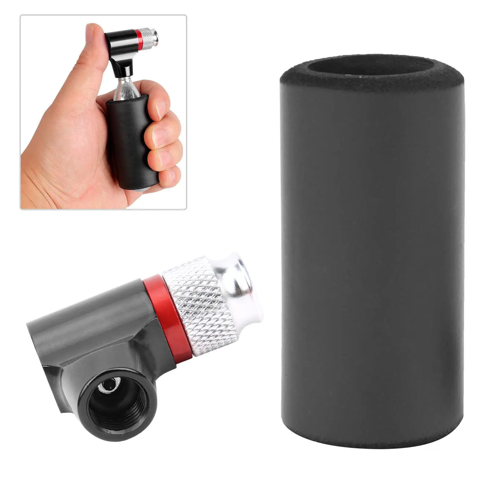 Портативный мини-насос для велосипедных шин CO2 с губчатой втулкой - удобные