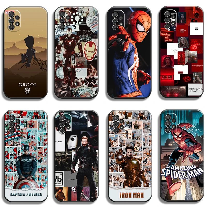 

Marvel Iron Man Spiderman Phone Cases For Samsung Galaxy A51 4G A51 5G A71 4G A71 5G A52 4G A52 5G A72 4G A72 5G Cases Soft TPU