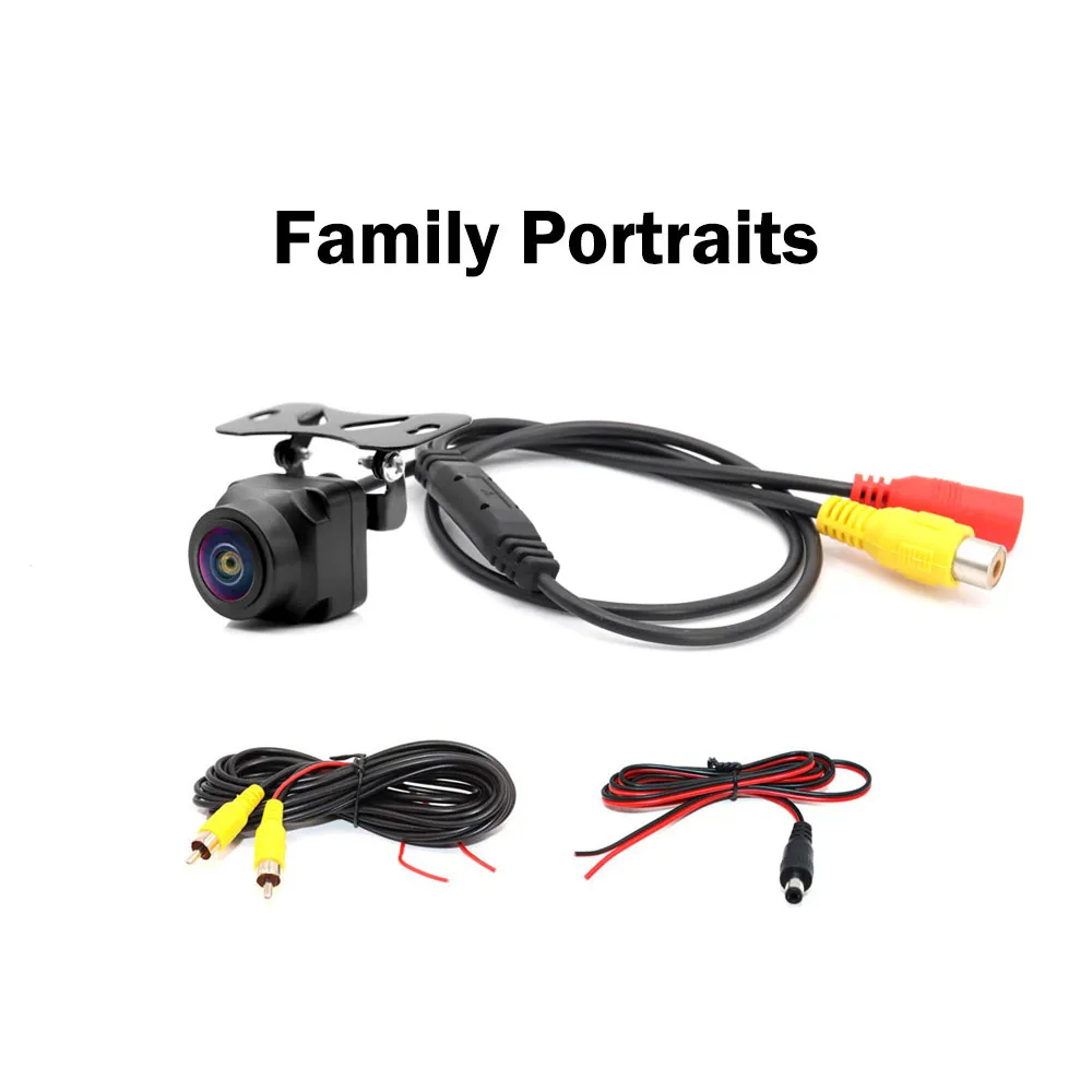 QMKJ CCD Автомобильная камера заднего вида рыбий глаз с чипсами HD ночного видения