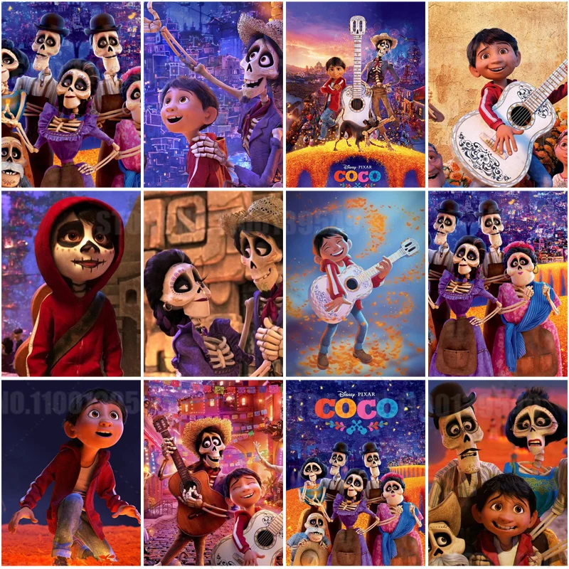 

Алмазная живопись «Диснея Коко», мультфильм «D», мозаичная вышивка «сделай сам», Набор для вышивки крестиком, стразы, домашний декор, подарк...