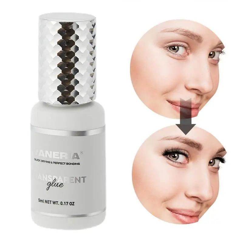 

Grafting Eyelash Glue 5ml Strong Hold Glue For Eyelash Setting Non-Irritating Eyelash Bonding Supplies For Single Cluster And