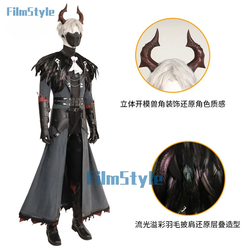Final Fantasy VII FF7 Sephiroth Косплей Костюм Плащ Обувь Маска Хэллоуин Вечеринка Красивая