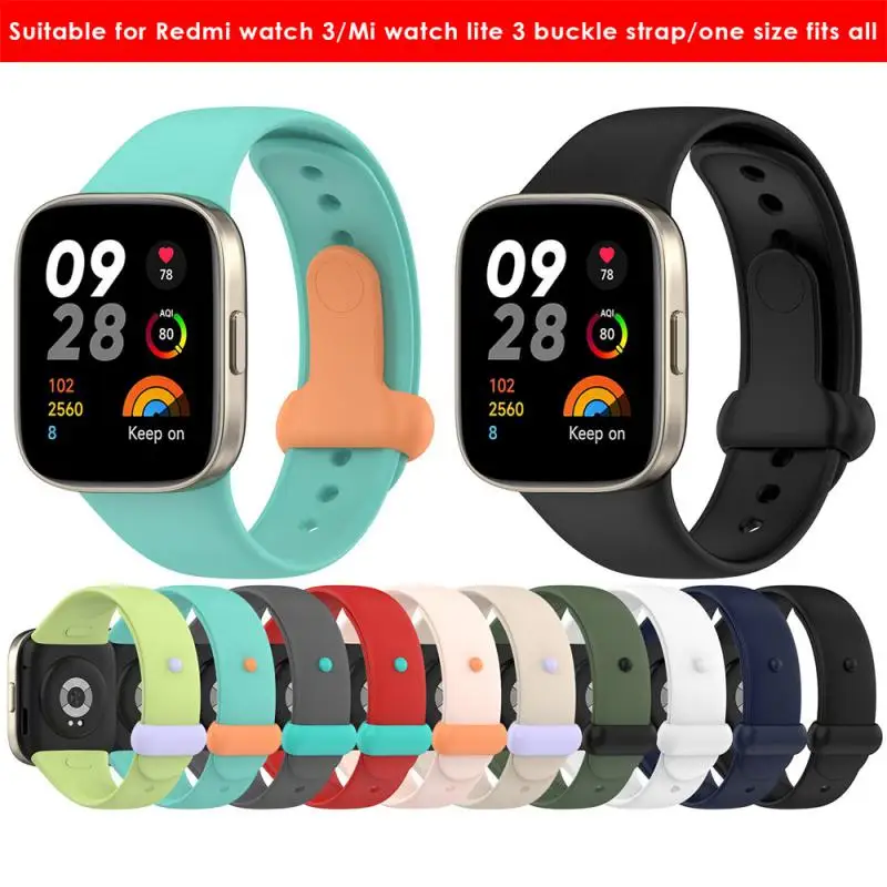 

Silicone Buckle Watchband For Redmi Watch3 Bracelet For Xiaomi Mi Watch Lite3 Replacement Wristbands Smartwatch Accessories