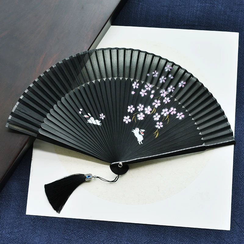 

Бамбуковый Складной вентилятор Китайская классическая резьба вырезанный Ручной Веер портативный изысканный танцевальный вентилятор Hanfu