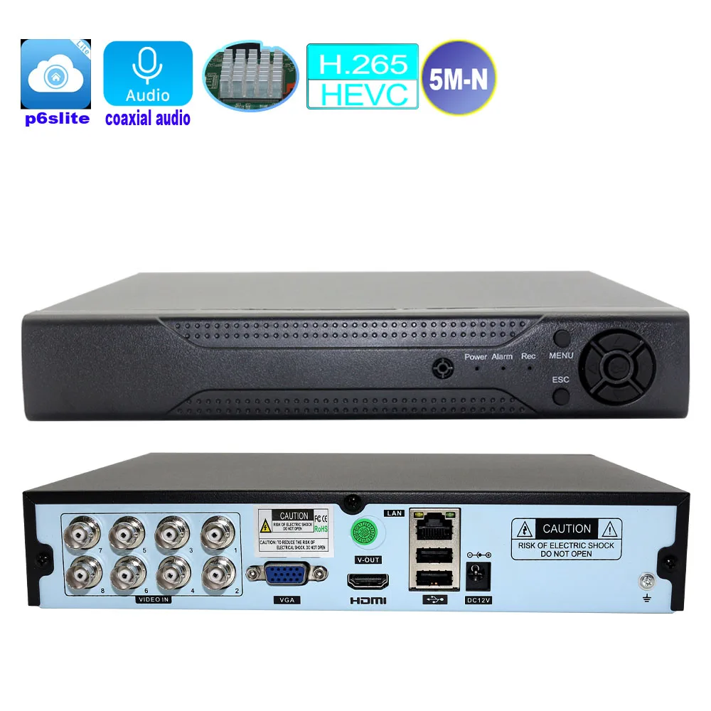 

8-канальный видеорегистратор HVR 5MP-N, 16-канальный 5-мегапиксельный IP-видеорегистратор 6 в 1, поддержка коаксиального аудио, корейский иврит для ...