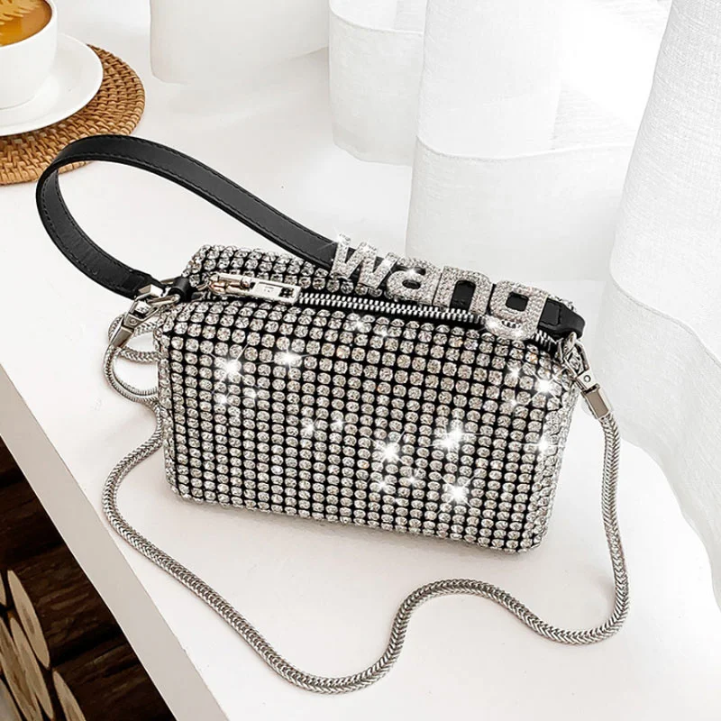 

2022 New Rhinestoned Handbag For Women Bag Diamonds Shoulder Bag Purse Ladies Female Crossbody Bag Shining Diamond Bag