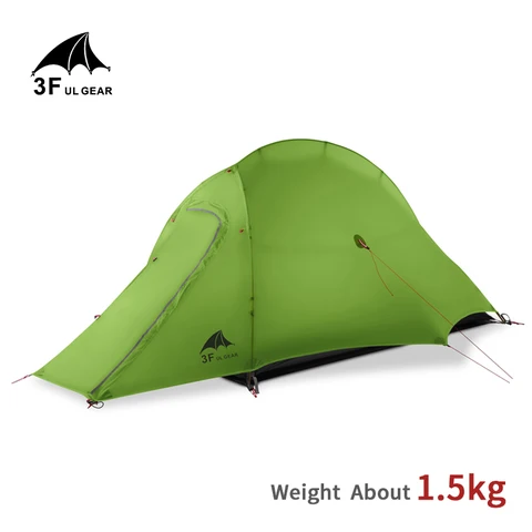 3F UL GEAR 15D Силиконовая палатка, двухслойная, для 1 человек, для кемпинга, пешего туризма, портативная палатка, уличная, для пляжа, пешего туризма, дорожная палатка PU3000
