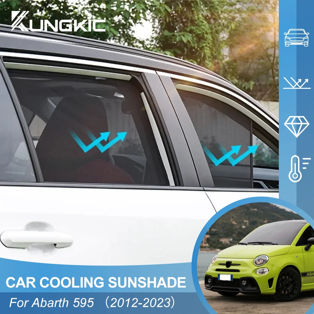 Для Abarth 595 2012 2013 2014 2015 2016 2017 2018-2023 Магнитный автомобильный солнцезащитный козырек