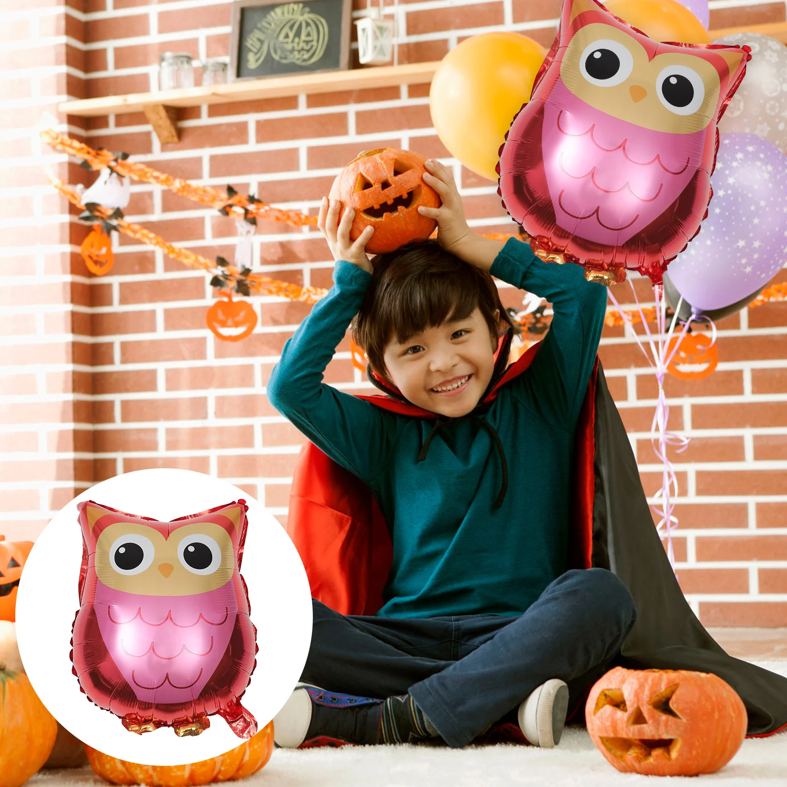 

4pcs Creative Animal Party Balloon Owl Balloon Animal Balloon Photo Prop