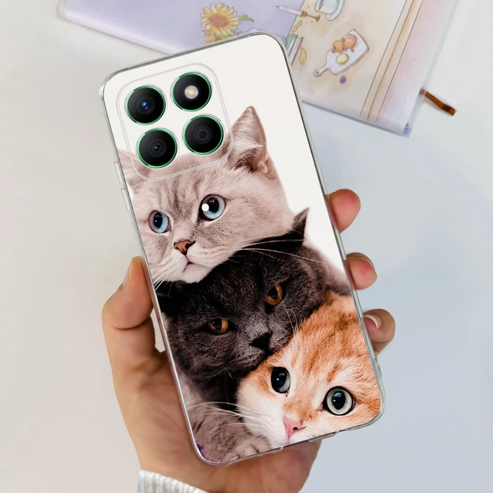 Новый чехол для Honor X8b 6 7 &quot винтажный Мягкий силиконовый из ТПУ с цветами и