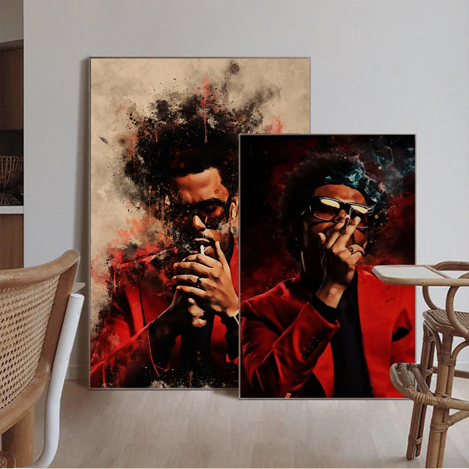 

Rap Rapper Hip Hop The Weeknd Art Poster For Living Room Bar Decoration Room Wall Decor