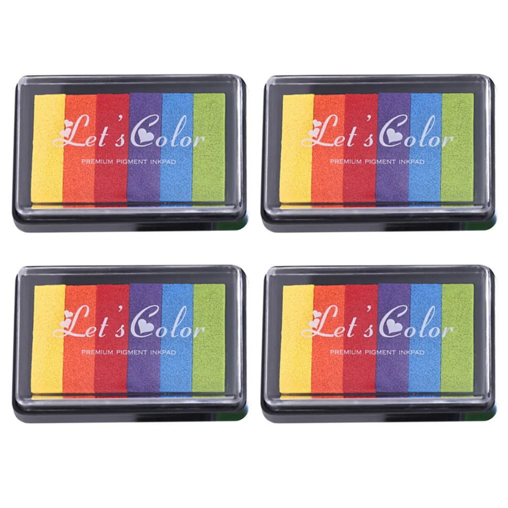 

Ink Pads Pad Diy Finger Rainbow Stamp Color Palm Stamps Craft Water Makingscrapbooking Stamping Supplies Nongraffiti Inks