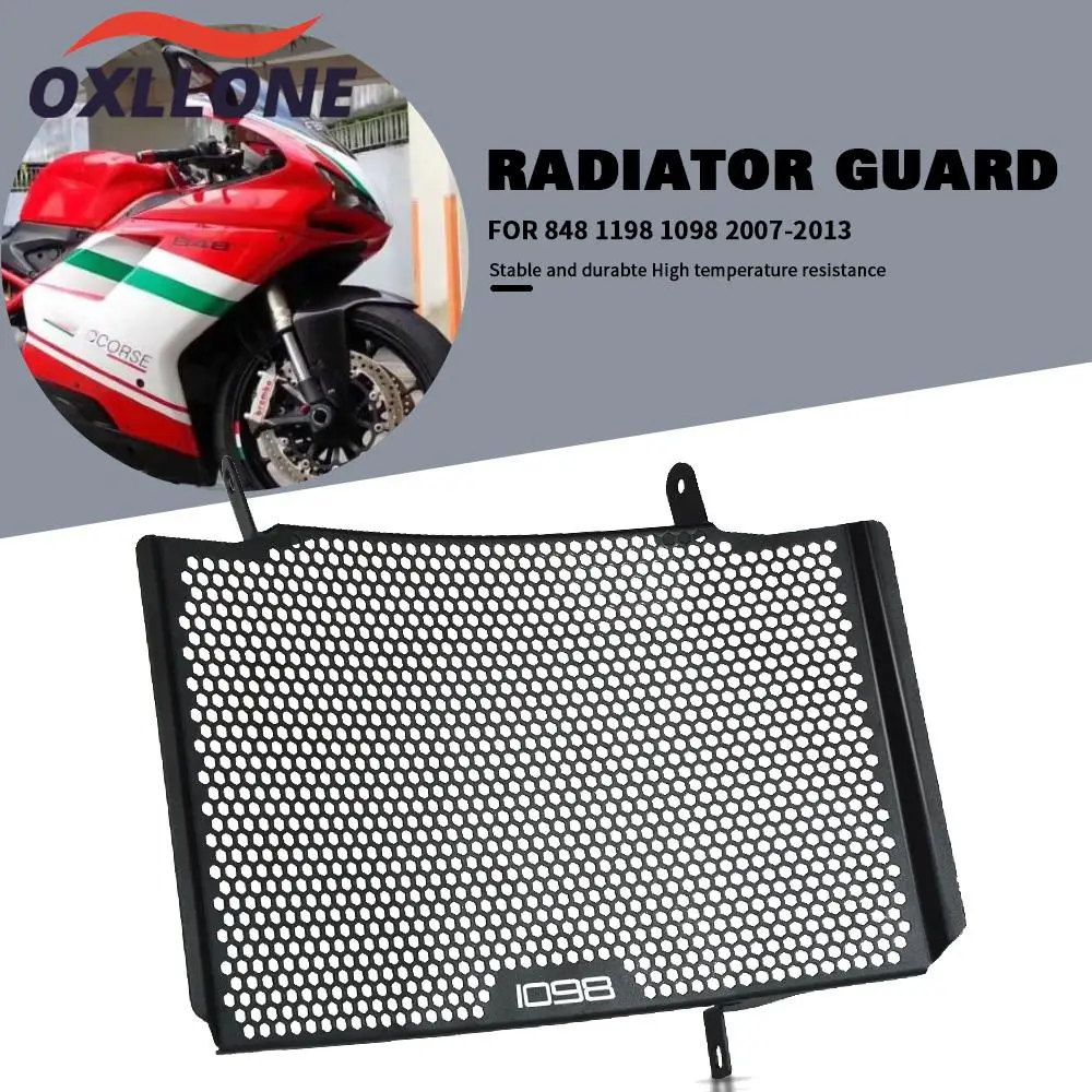 

For Ducati Streetfighter 848 1198 1098 Upper 2007-2013 Motorcycle Radiator Guard Grille Grill Cooler Cooling Cover Protection