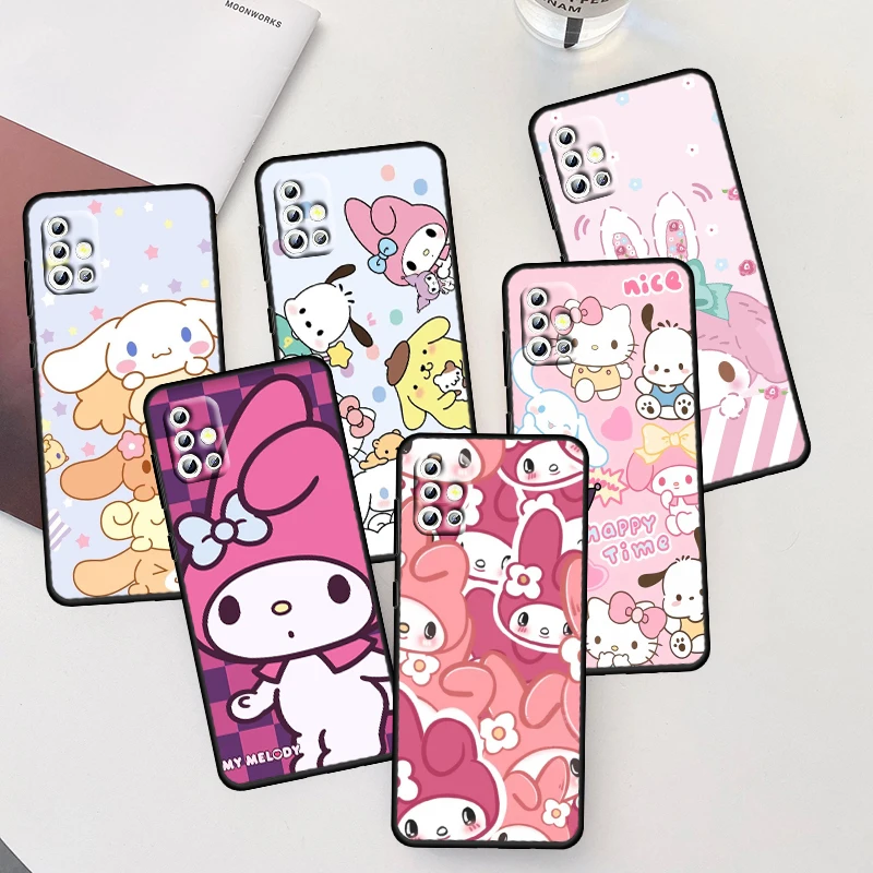 

Cartoon Melody For Samsung Galaxy A04 A04E A42 A12 A02S A91 A81 A71 A51 A41 A31 A21 A01 Silicone TPU Black Phone Case Coque Capa