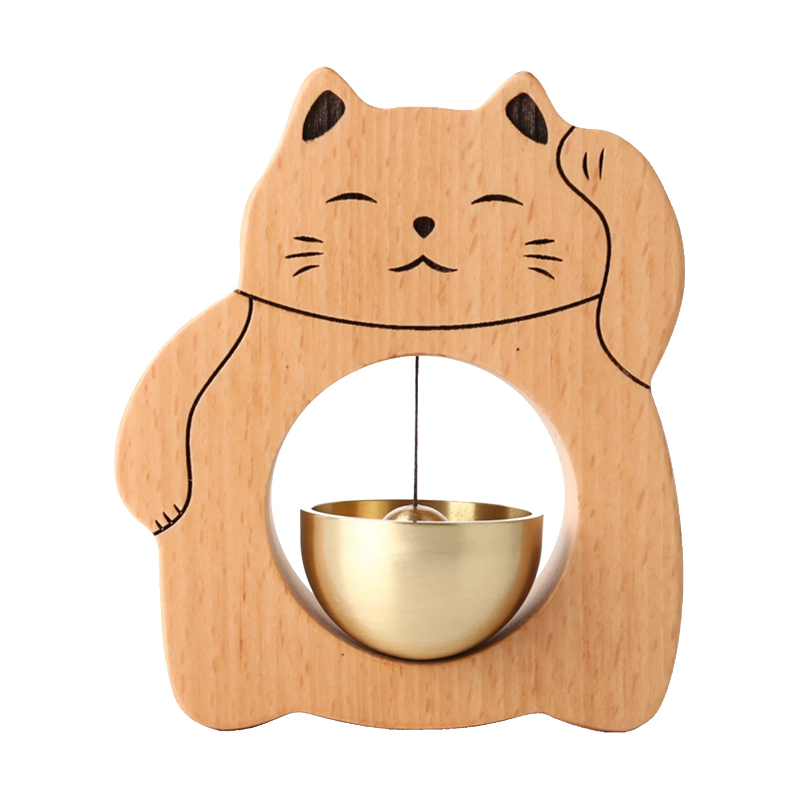 

Shopkeepers Bell For Door Opening Wood Doorbell Chime Decorative Cute Cat Wooden Doorbell Wind Chime Wood Shopkeeper For Door