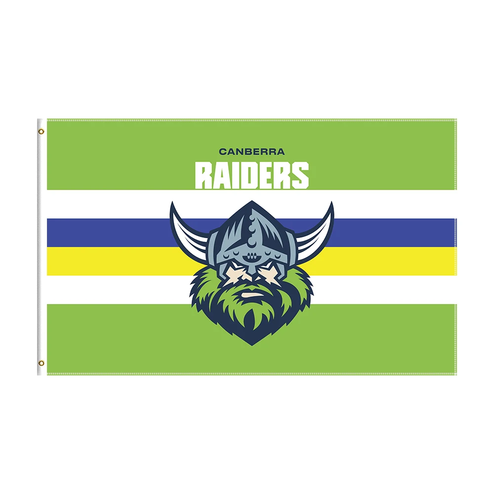 

3x5 Ft Canberra Raiders Flag Polyester Printed Football Team Banner For Decor