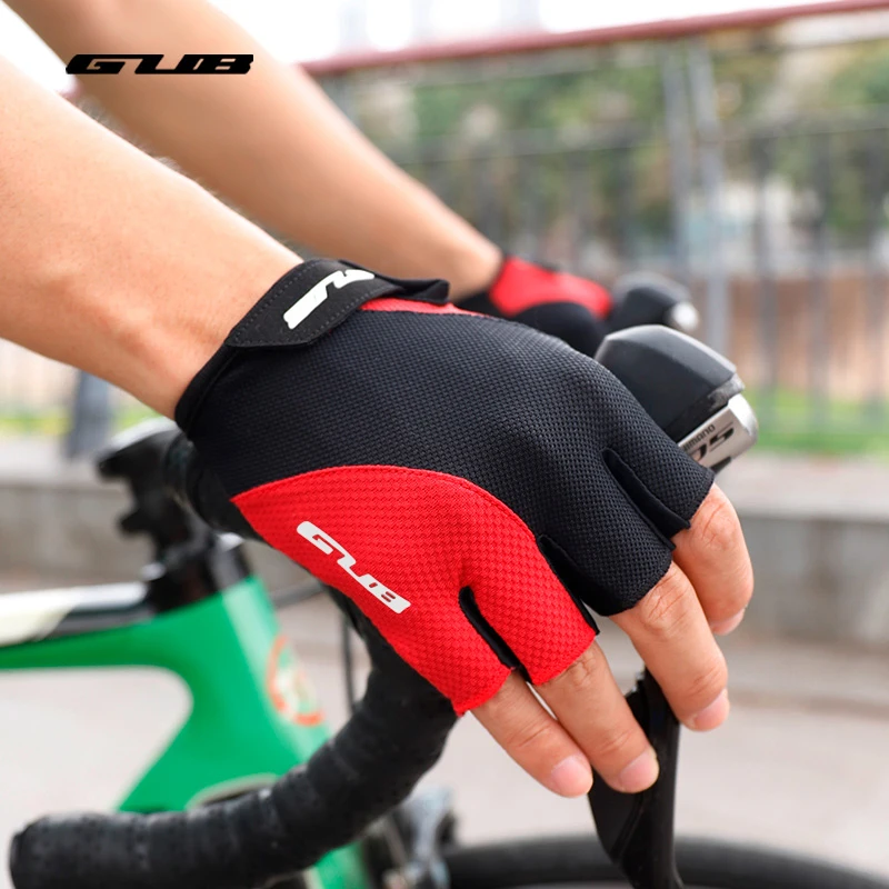 

Велосипедные перчатки GUB, Нескользящие дышащие спортивные перчатки с защитой от пота, с открытыми пальцами, для мужчин и женщин