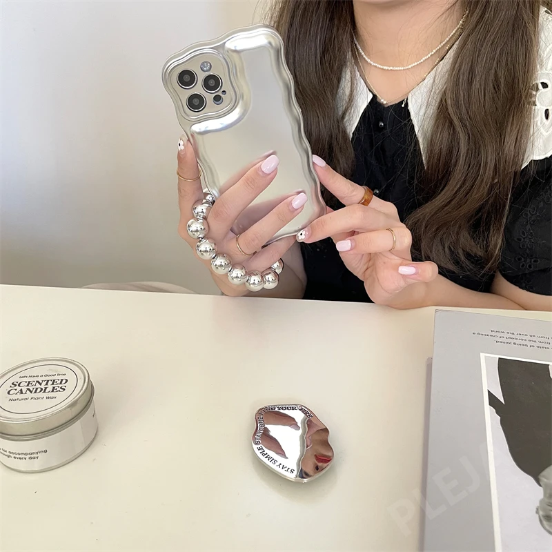 Позолоченный серебряный браслет с кронштейном для телефона чехол Cute Simper Stand Hodel